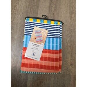 Better Homes & Gardens Luxury Beach Towel 38x72 Oversized Striped Soft Absorbent